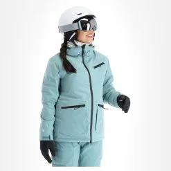 2117 Of Sweden, Nyhem Skijacke Damen Dark Mint Grün -Icepeak Geschaft 2117 of sweden nyhem aa jas gevoerd dames dark mint groen 222117x105v1 BI 04