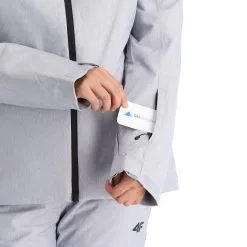 4F, Kudn001 Skijacke Damen Cold Light Melange Grau -Icepeak Geschaft 4f kudn001 aa jas gevoerd dames cold light melange grijs 224fxxx101v1 BI 08