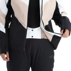 4F, Kudn008 Skijacke Damen Beige -Icepeak Geschaft 4f kudn008 aa jas gevoerd dames beige 224fxxx104v2 BI 08