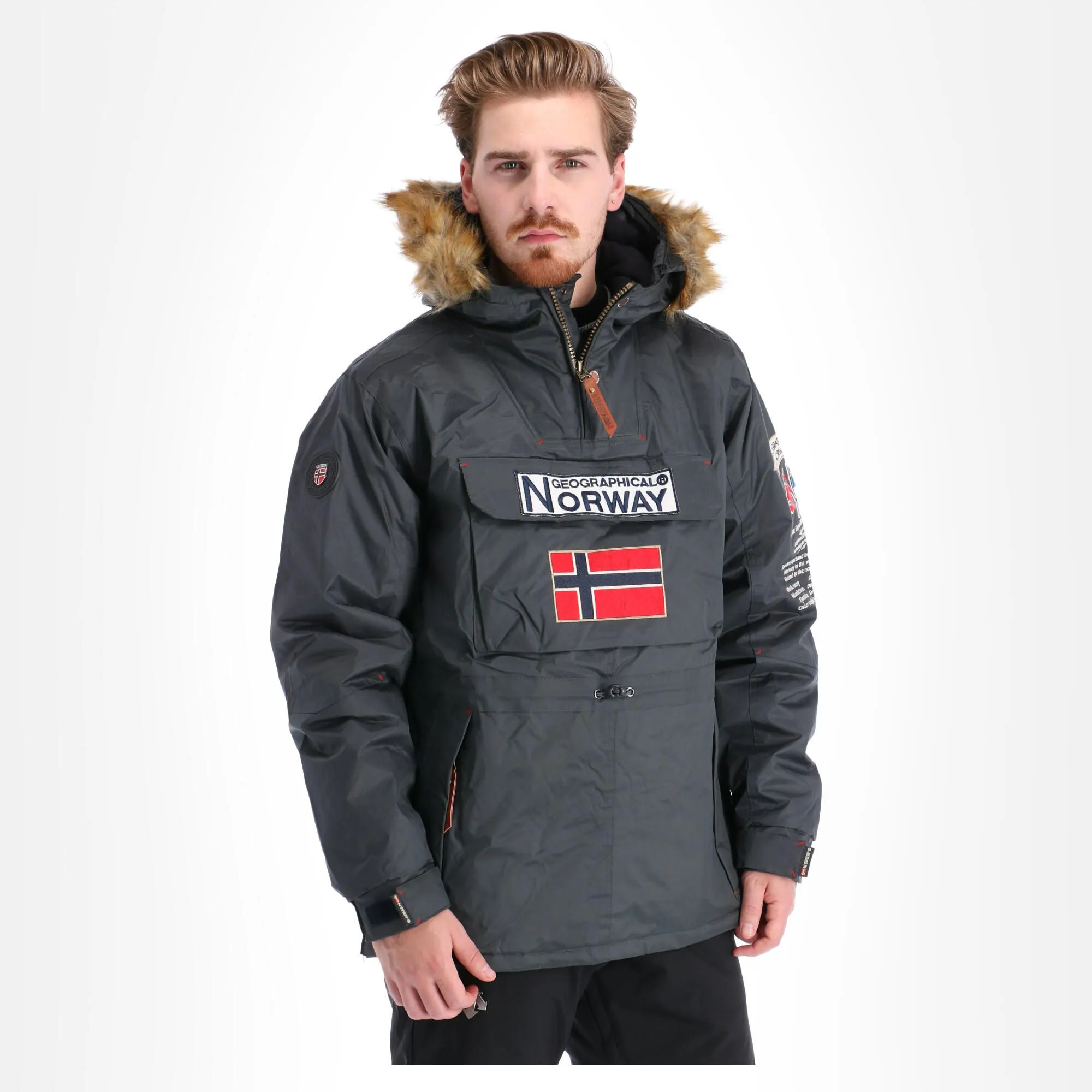 Geographical Norway, Barman Men 068 Bs2 Winter Anorak Herren Dark Grau 6 Geographical Norway, Barman Men 068 Bs2 Winter Anorak Herren Dark Grau – Bild 4