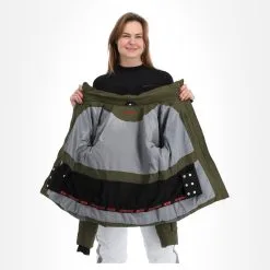 Almgwand, Stongerhohe Skijacke Damen Olive Grau, Grün -Icepeak Geschaft almgwand stongerhohe aa jas gevoerd dames olive grijs groen 22almgw117v3 BI 06
