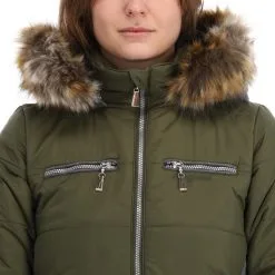 Almgwand, Stongerhohe Skijacke Damen Olive Grau, Grün -Icepeak Geschaft almgwand stongerhohe aa jas gevoerd dames olive grijs groen 22almgw117v3 BI 07