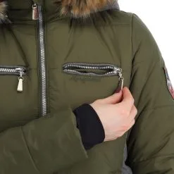 Almgwand, Stongerhohe Skijacke Damen Olive Grau, Grün -Icepeak Geschaft almgwand stongerhohe aa jas gevoerd dames olive grijs groen 22almgw117v3 BI 11