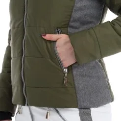 Almgwand, Stongerhohe Skijacke Damen Olive Grau, Grün -Icepeak Geschaft almgwand stongerhohe aa jas gevoerd dames olive grijs groen 22almgw117v3 BI 12