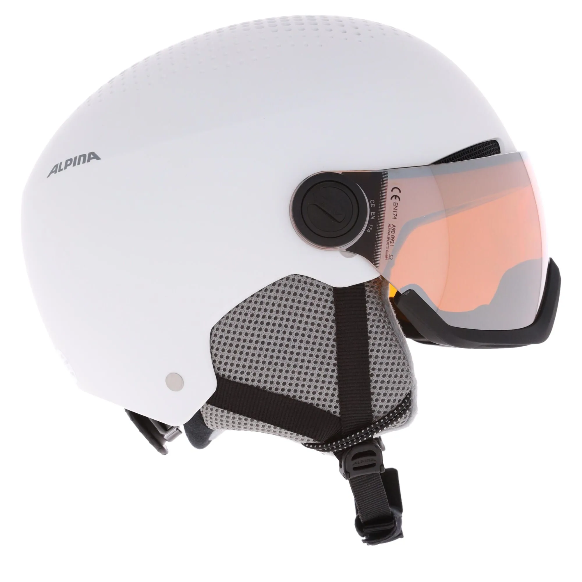 Alpina, Arber Visor Q Lite Skihelm Mit Visier Unisex Matt Weiß 7 Alpina, Arber Visor Q Lite Skihelm Mit Visier Unisex Matt Weiß – Bild 5