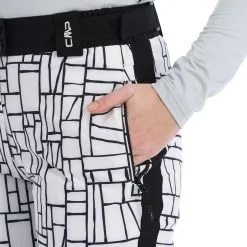 CMP, 31W0046 Skihose Damen Schwarz, Weiß -Icepeak Geschaft cmp 31w0046 ba skibroek gevoerd dames wit zwart 22cmpxx117v1 BI 08