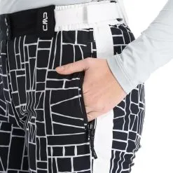 CMP, 31W0046 Skihose Damen Schwarz, Weiß -Icepeak Geschaft cmp 31w0046 ba skibroek gevoerd dames wit zwart 22cmpxx117v2 BI 08