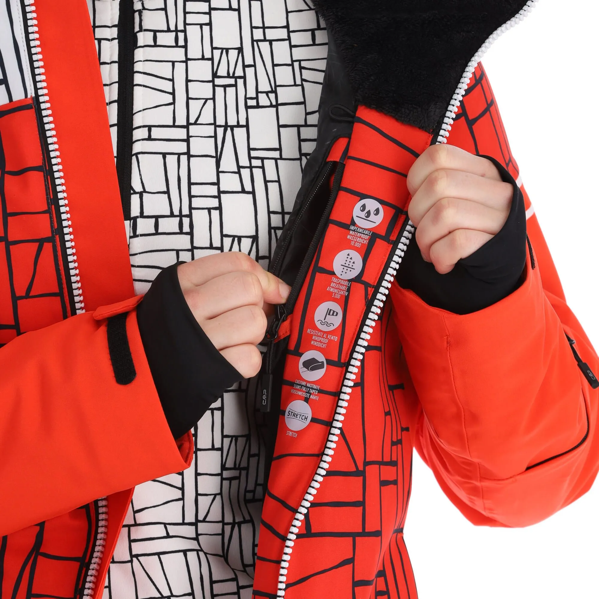 CMP, 31W0076 Skijacke Damen Grenadine Rot 13 CMP, 31W0076 Skijacke Damen Grenadine Rot – Bild 11