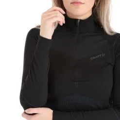 Craft, Active Intensity Zip Thermoshirt Damen Asphalt Schwarz -Icepeak Geschaft craft active intensity zip w thermoshirt dames ashpalt grijs zwart FA20cra012a BI 07