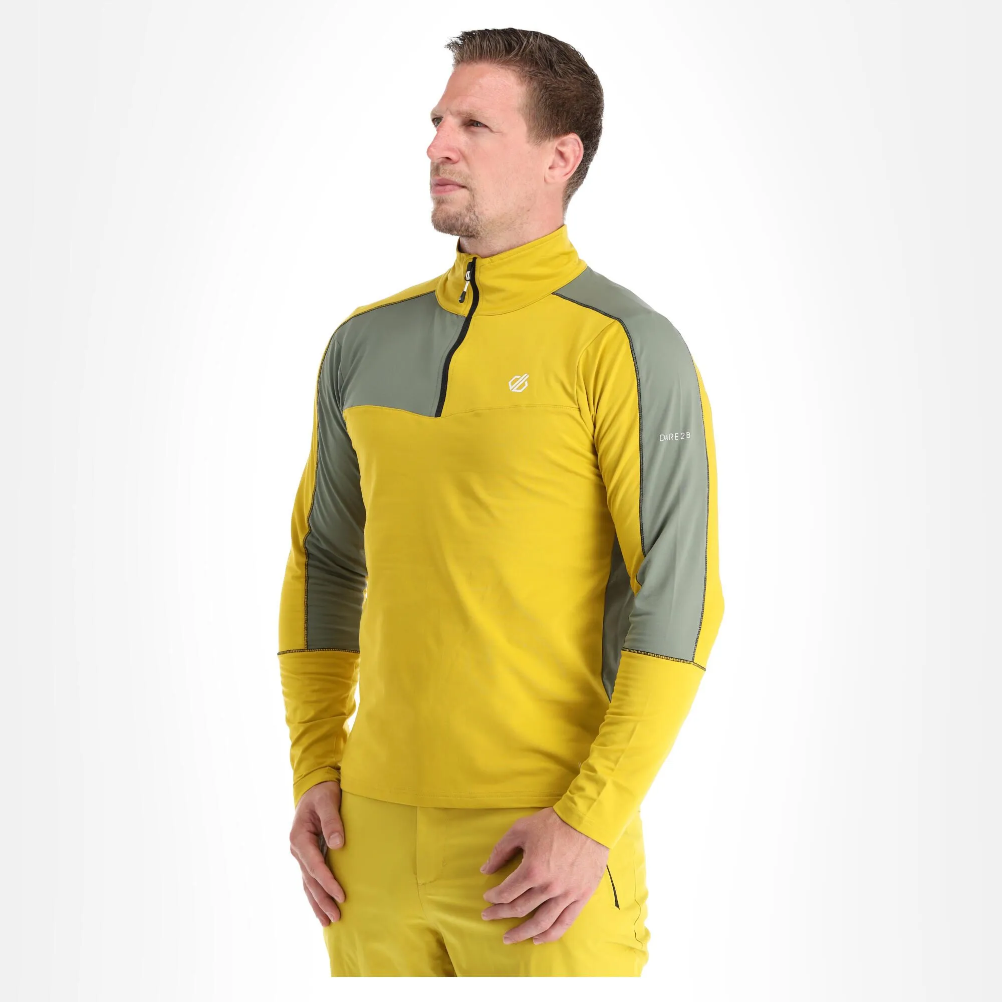 Dare2b, Dignify II Pullover Herren Antique Moss Gelb 4 Dare2b, Dignify II Pullover Herren Antique Moss Gelb – Bild 2