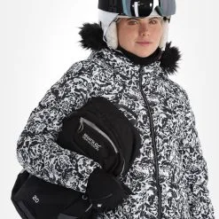 Dare2b, Glamorize III Skijacke Damen Leopard Fusion Print Schwarz, Weiß -Icepeak Geschaft dare2b glamorize iii aa jas gevoerd dames leopard fusion print 22dare2159v4 BI 05