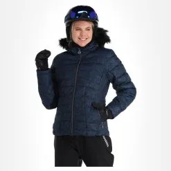 Dare2b, Glamorize III Skijacke Damen Leopard Fusion Print Moonlight Denim Blau -Icepeak Geschaft dare2b glamorize iii aa jas gevoerd dames leopard fusion print 22dare2159v5 BI 02