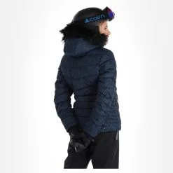 Dare2b, Glamorize III Skijacke Damen Leopard Fusion Print Moonlight Denim Blau -Icepeak Geschaft dare2b glamorize iii aa jas gevoerd dames leopard fusion print 22dare2159v5 BI 03