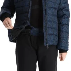 Dare2b, Glamorize III Skijacke Damen Leopard Fusion Print Moonlight Denim Blau -Icepeak Geschaft dare2b glamorize iii aa jas gevoerd dames leopard fusion print 22dare2159v5 BI 08