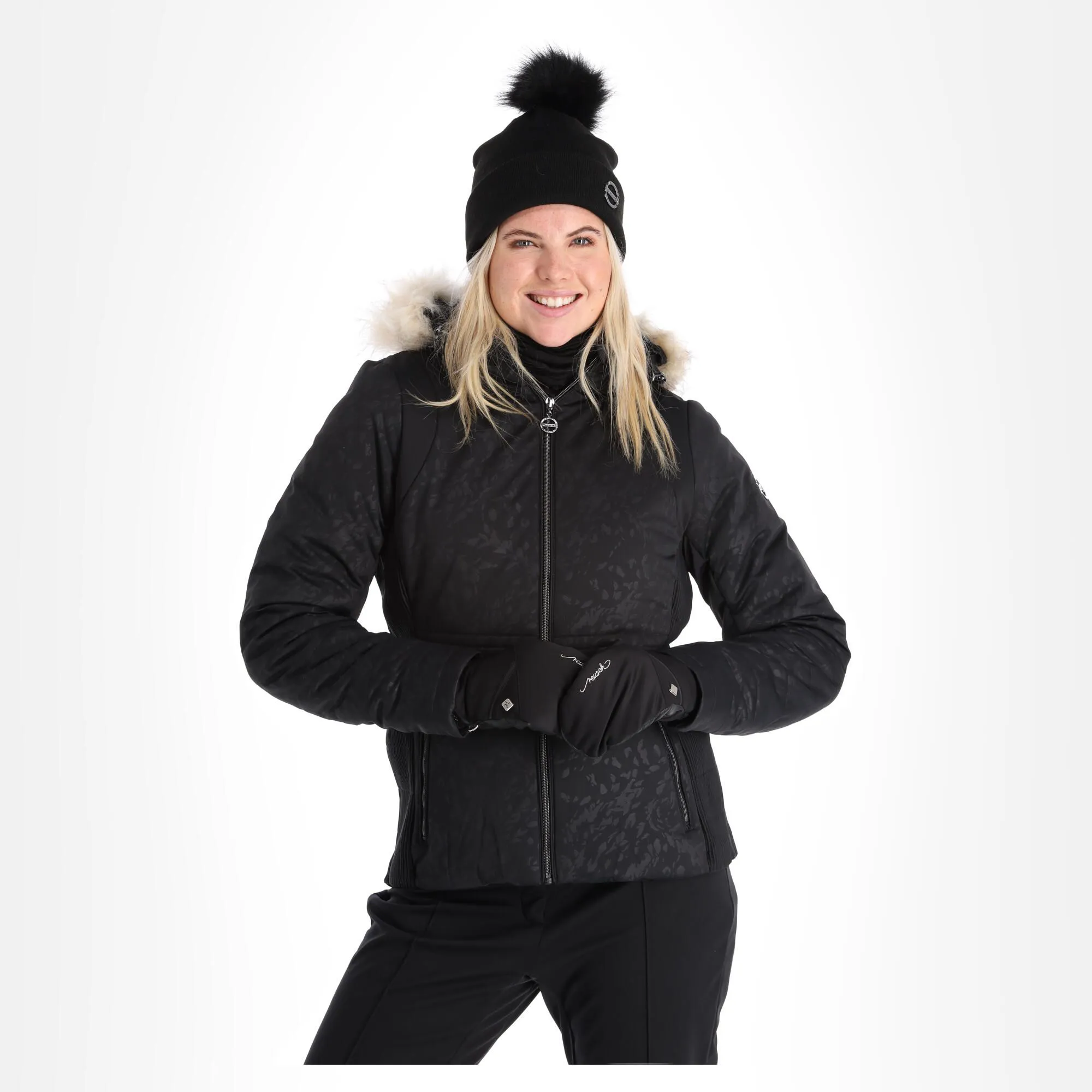 Dare2b, Prestige II Skijacke Damen Cire Petal Print Schwarz 6 Dare2b, Prestige II Skijacke Damen Cire Petal Print Schwarz – Bild 4