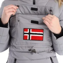 Geographical Norway, Belinda Lady New 001 + Bs Winter Anorak Damen Grau -Icepeak Geschaft geographical norway belinda new 001 bs aa jas gevoerd dames grijs AA21geo108b BI 08