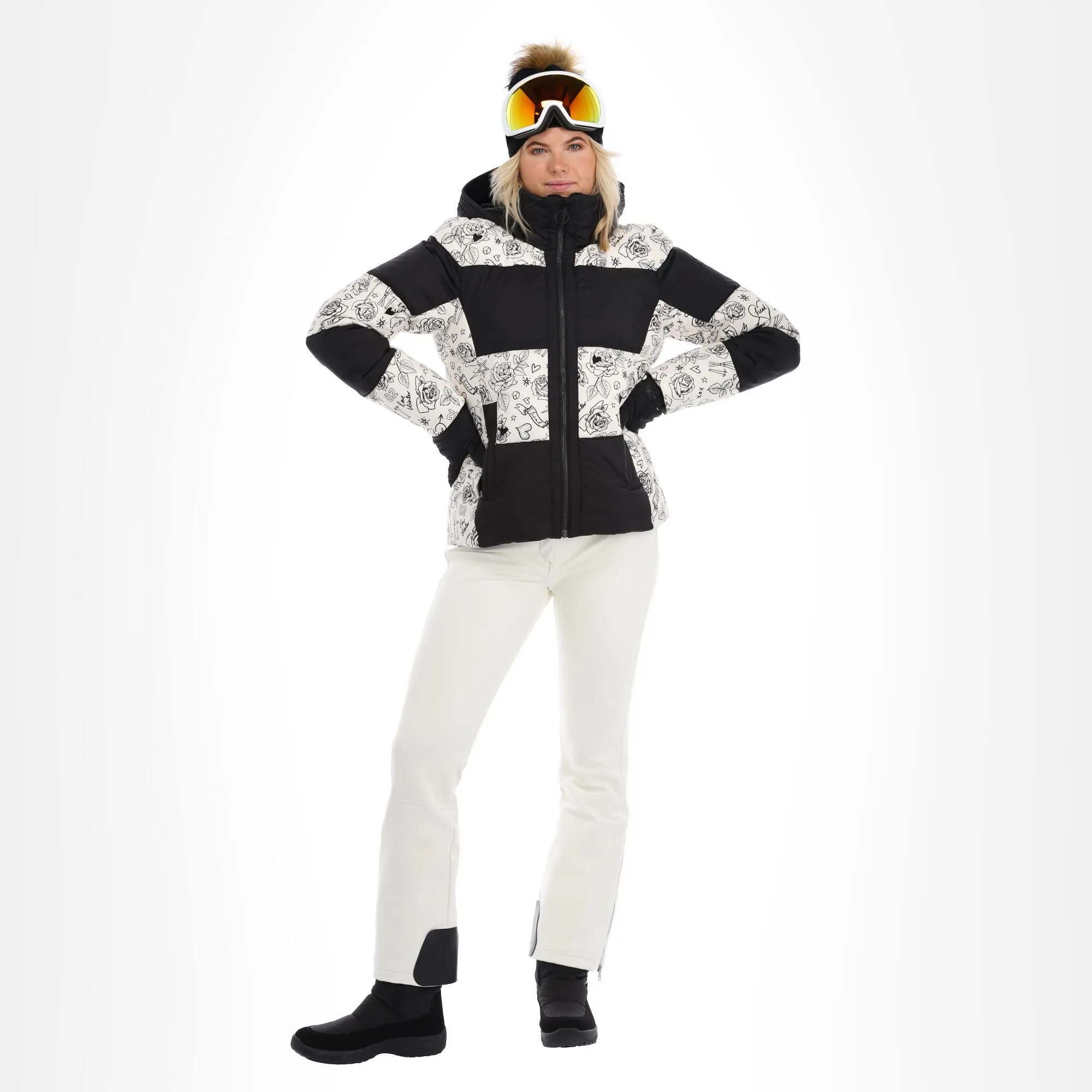 Head, Ashley Skijacke Damen Legacy Print Ivory Weiß 3 Head, Ashley Skijacke Damen Legacy Print Ivory Weiß