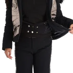 High Society, Harper Skijacke Damen Caramel Braun, Schwarz -Icepeak Geschaft high society ski jacket aa jas gevoerd dames caramel bruin zwart 22highs101v2 BI 09