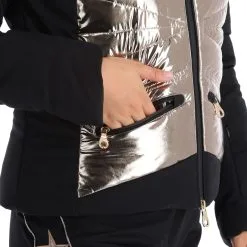 High Society, Harper Skijacke Damen Caramel Braun, Schwarz -Icepeak Geschaft high society ski jacket aa jas gevoerd dames caramel bruin zwart 22highs101v2 BI 12