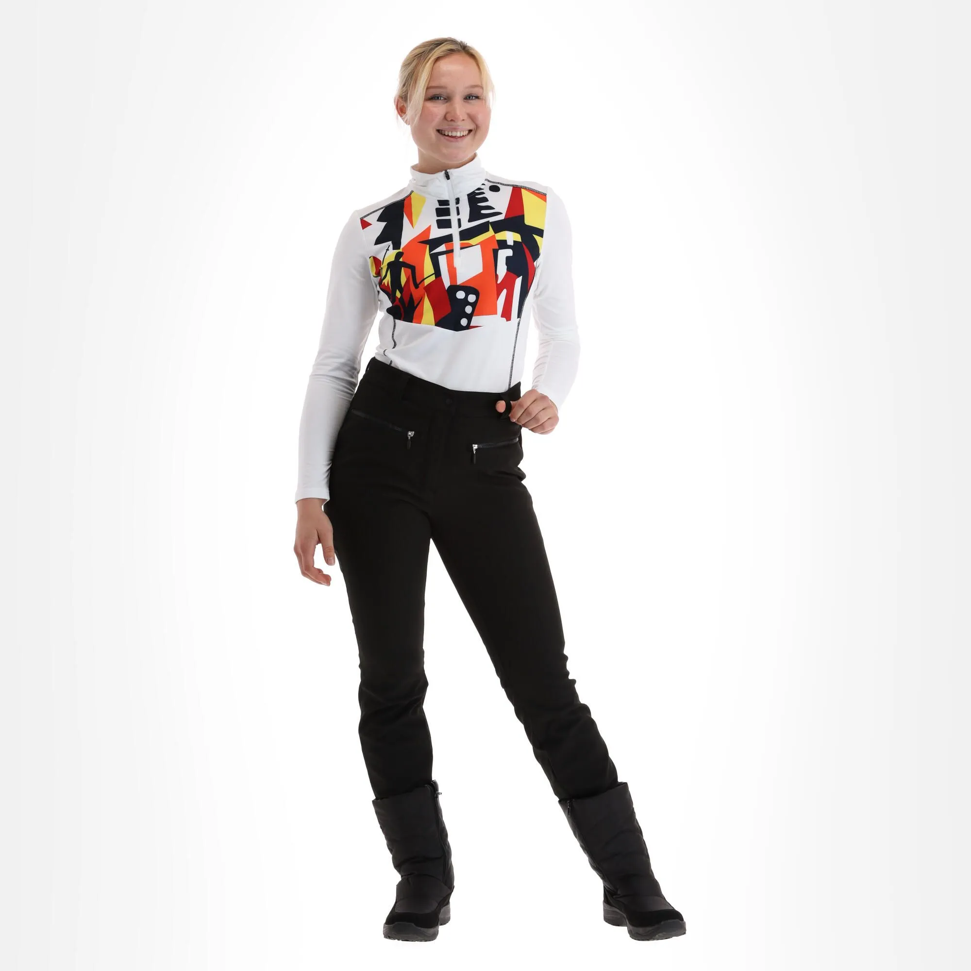 Icepeak, Enigma Softshell Skihose Damen Schwarz 3 Icepeak, Enigma Softshell Skihose Damen Schwarz