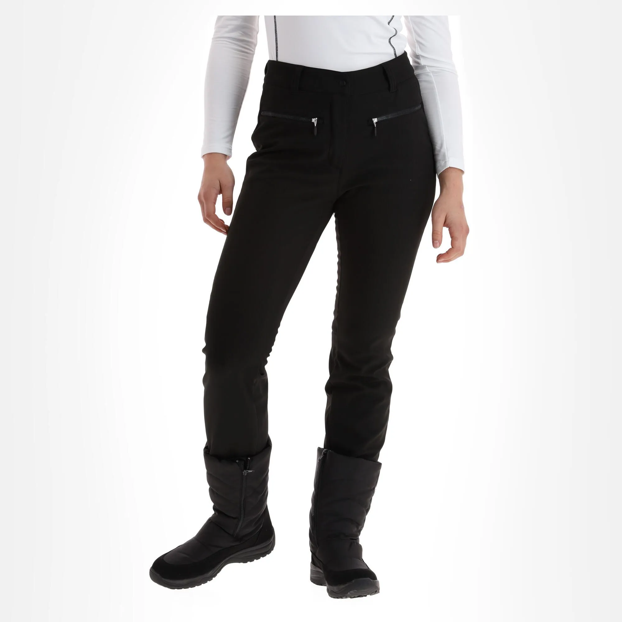 Icepeak, Enigma Softshell Skihose Damen Schwarz 4 Icepeak, Enigma Softshell Skihose Damen Schwarz – Bild 2