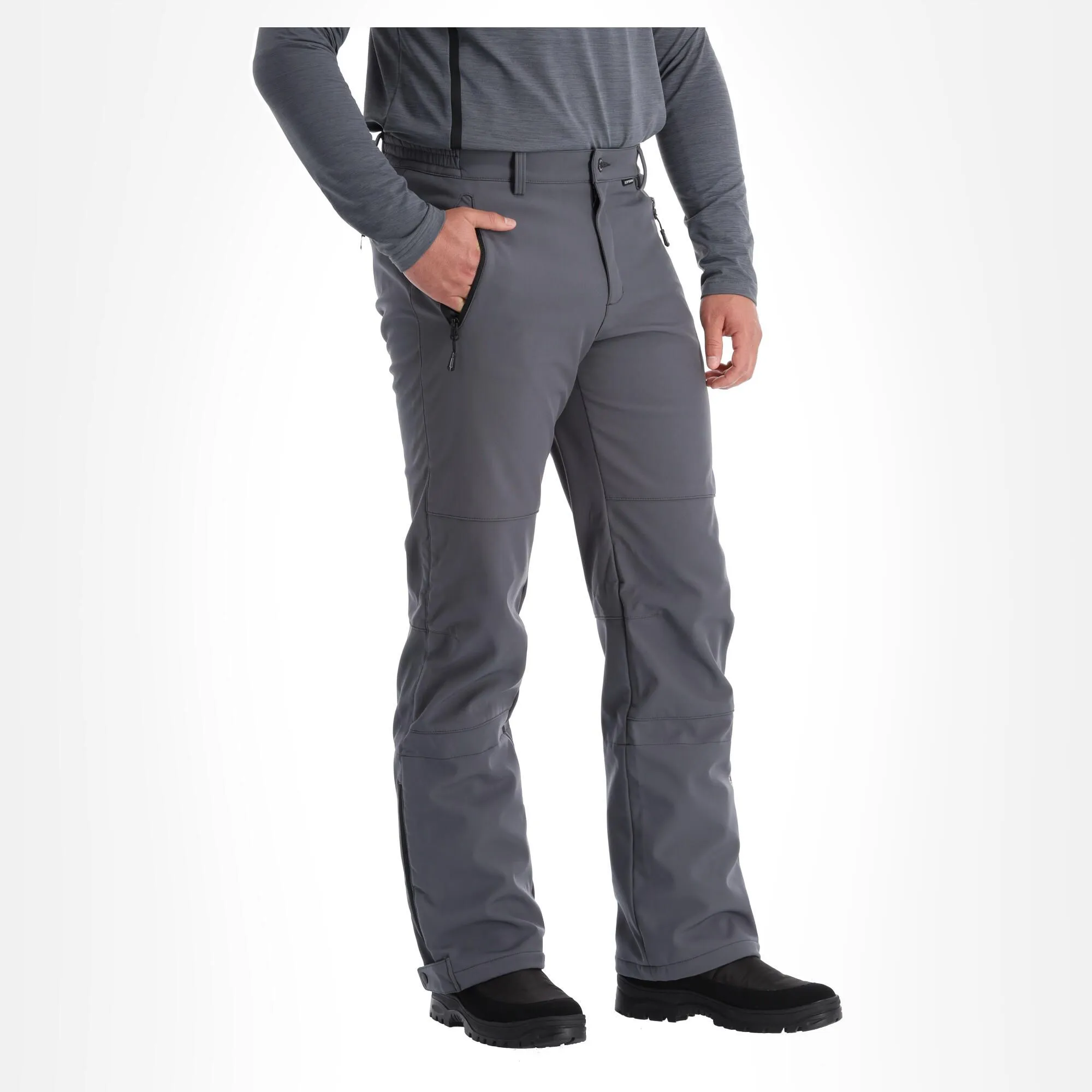 Icepeak, Frankfurt Softshell Skihose Herren Granite Grau 4 Icepeak, Frankfurt Softshell Skihose Herren Granite Grau – Bild 2