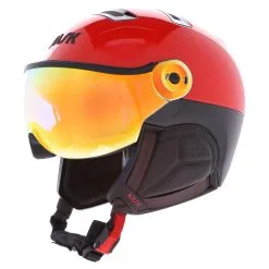 Kask, Montecarlo Visor Skihelm Mit Visier Unisex Rot