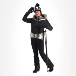 Kelly, Down Jacket Skijacke Damen Stone Schwarz