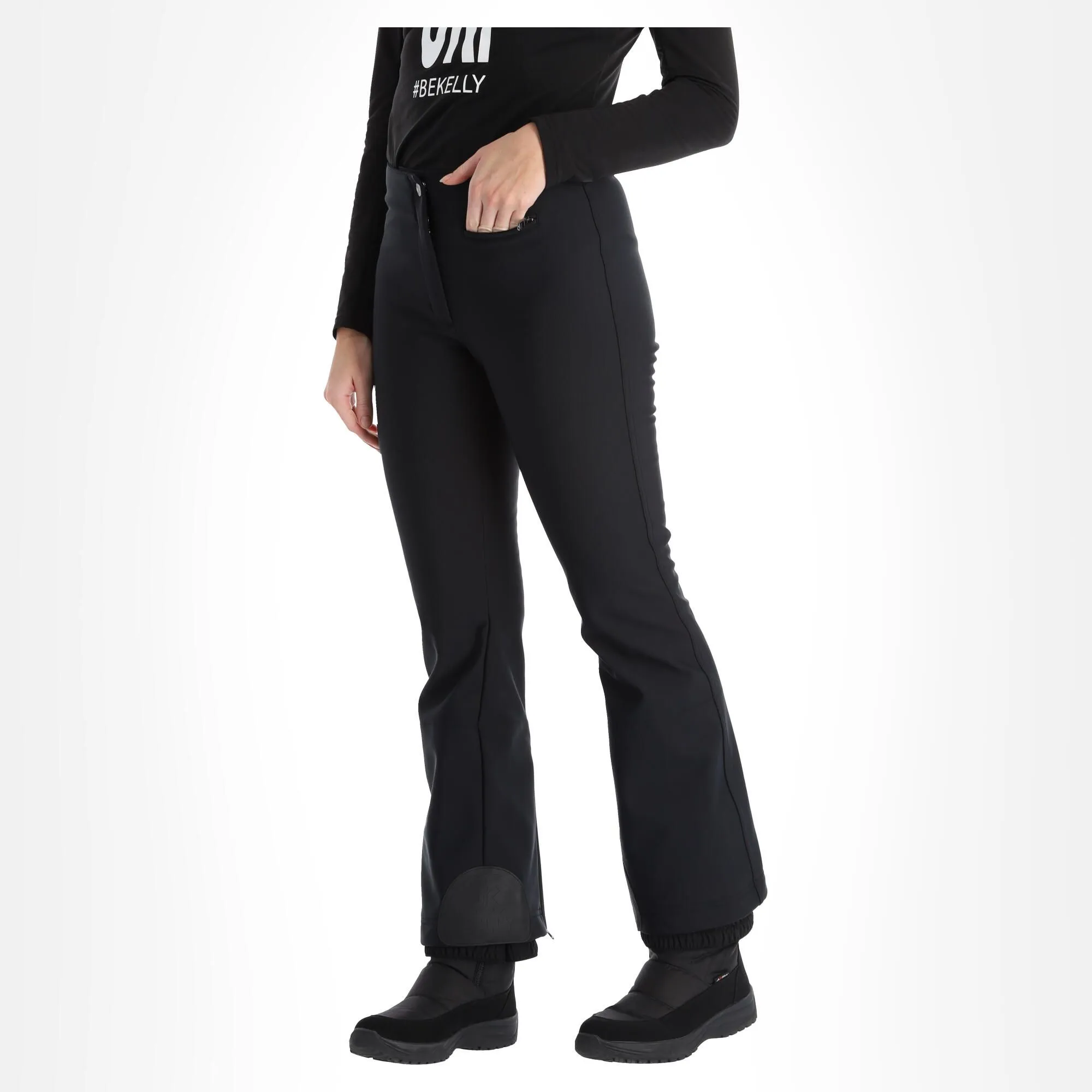 Kelly, Softshell Pants Softshell Skihose Damen Schwarz 4 Kelly, Softshell Pants Softshell Skihose Damen Schwarz – Bild 2