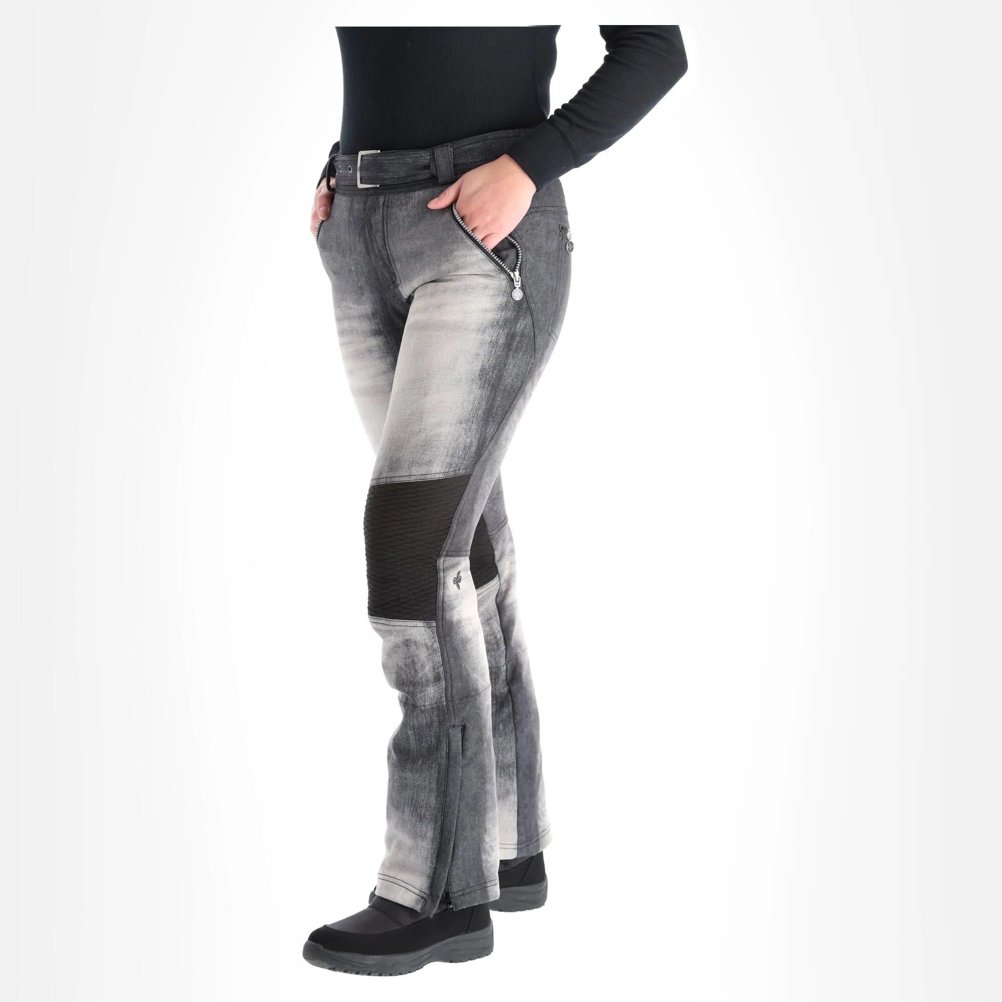 Kilpi, Jeanso-W Softshell Skihose Übergröße Damen Schwarz 4 Kilpi, Jeanso-W Softshell Skihose Übergröße Damen Schwarz – Bild 2