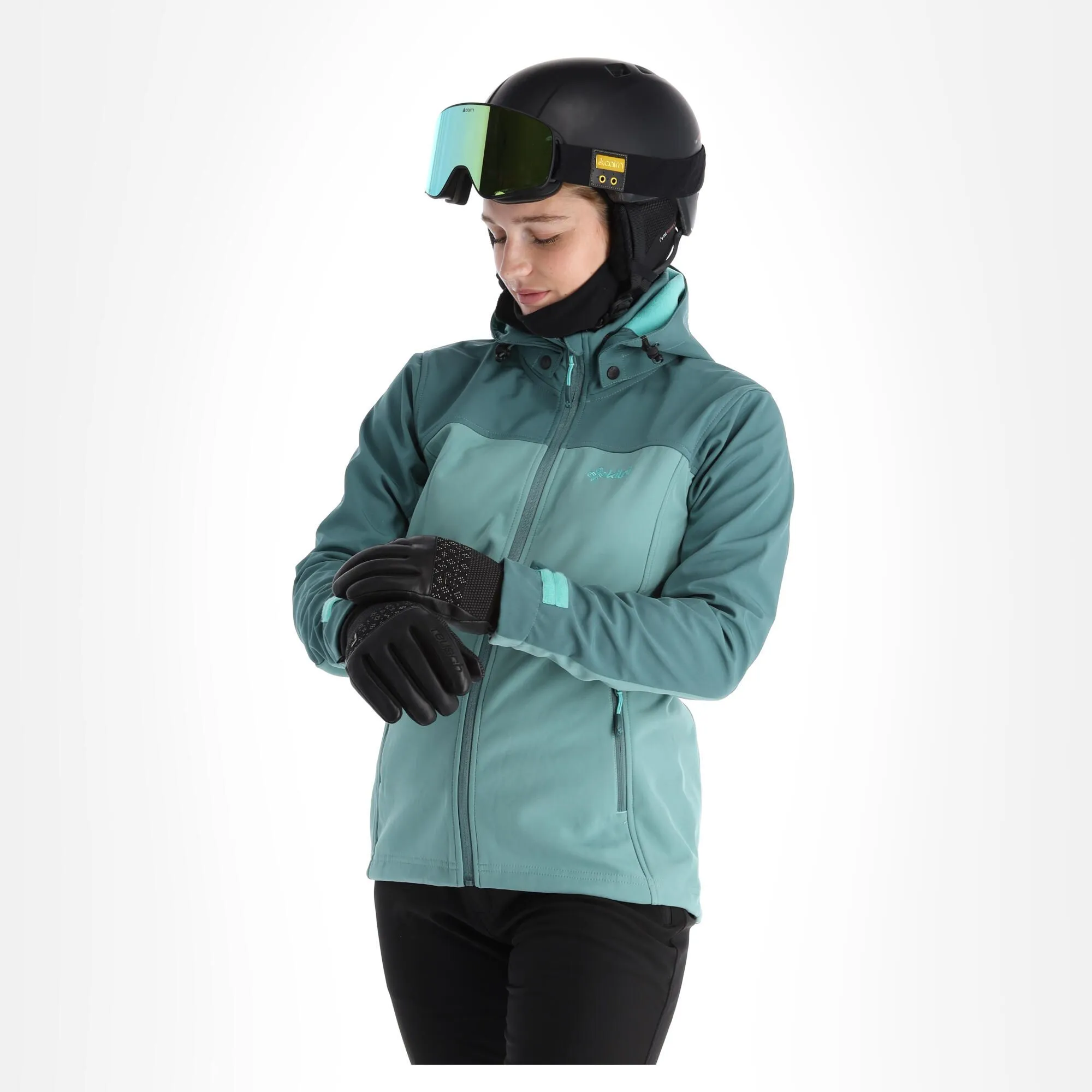 Kilpi, Ravia-W Softshell Skijacke Damen Dark Grün 6 Kilpi, Ravia-W Softshell Skijacke Damen Dark Grün – Bild 4
