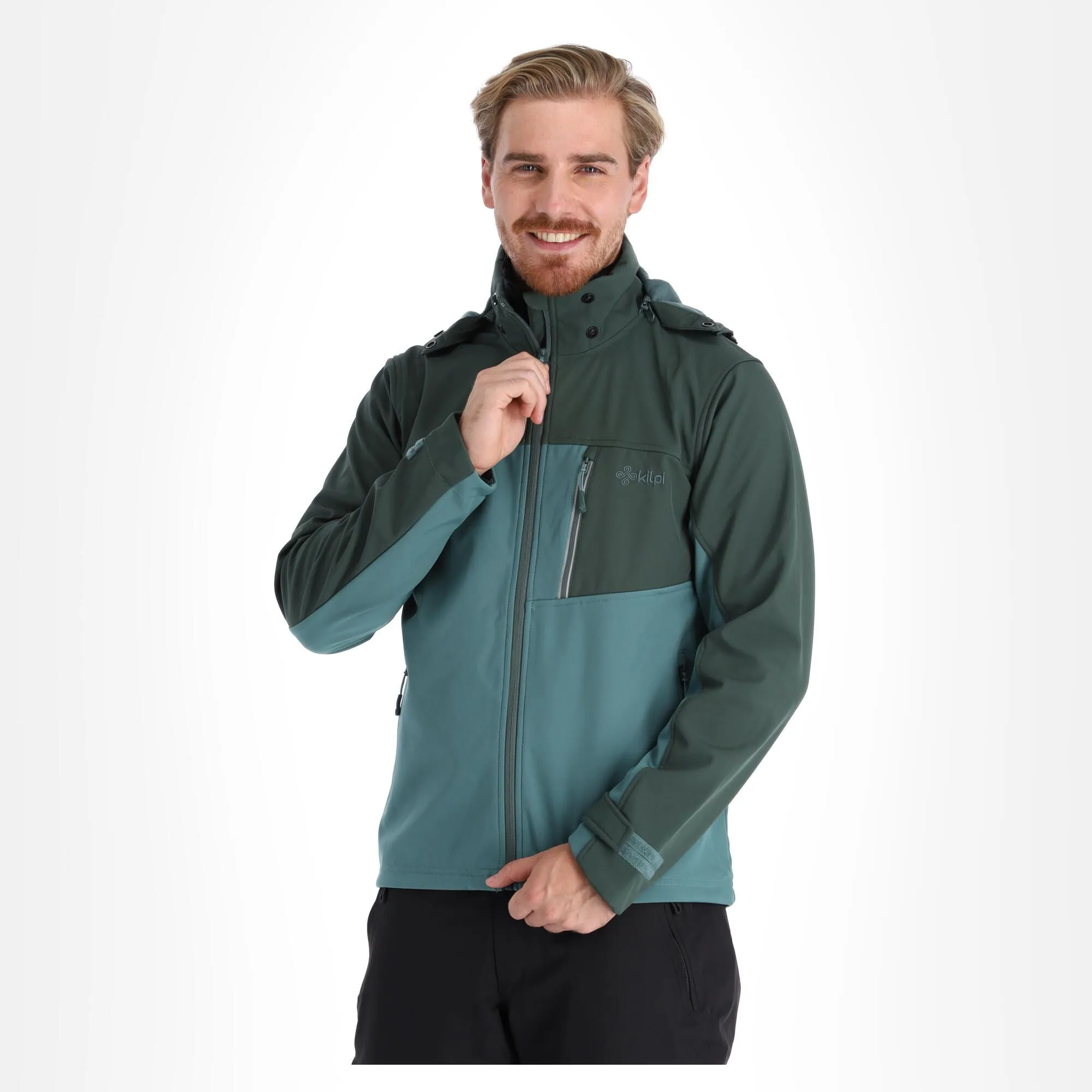Kilpi, Ravio-M Softshell Skijacke Herren Dark Grün 4 Kilpi, Ravio-M Softshell Skijacke Herren Dark Grün – Bild 2