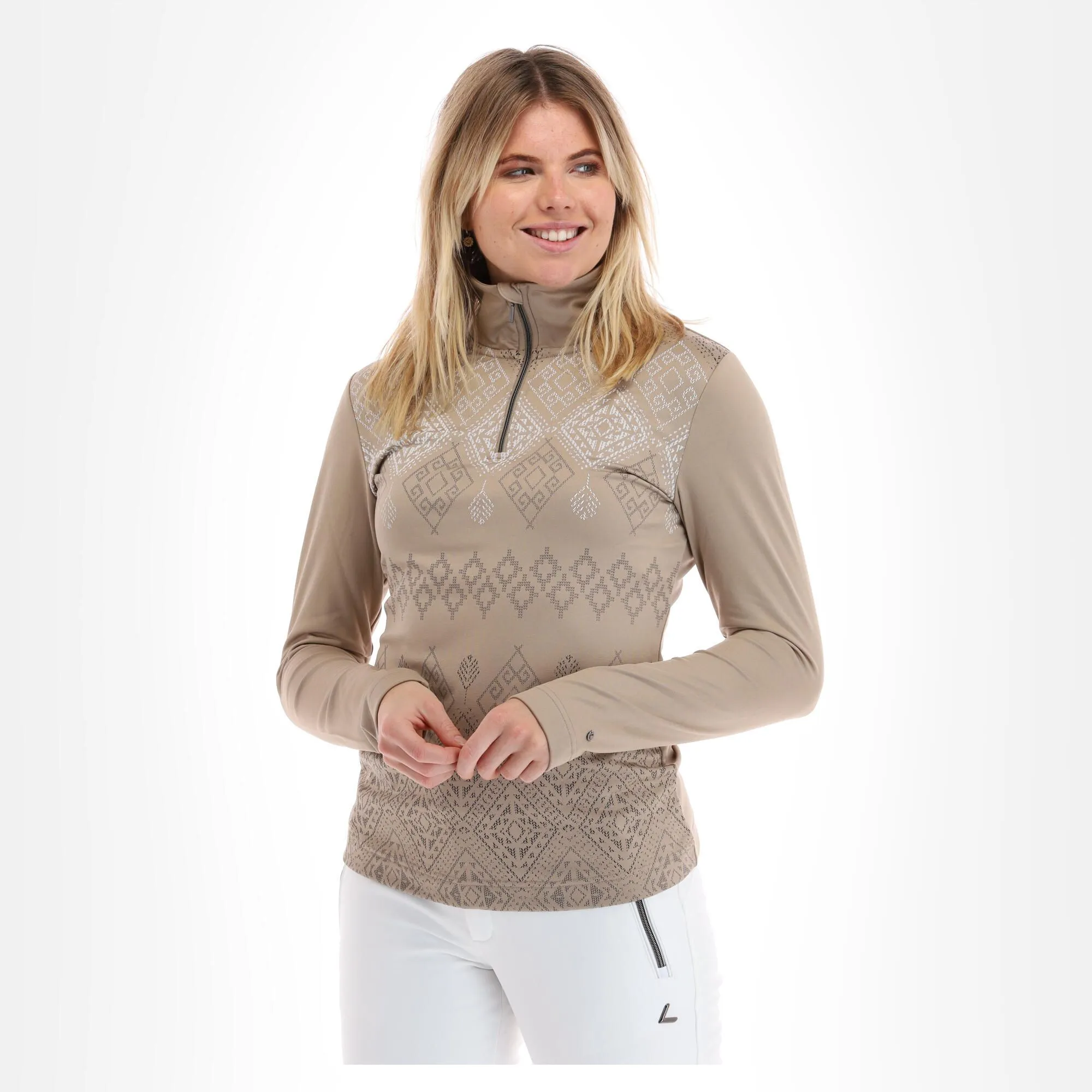 Luhta, Kitinen Pullover Damen Beige 4 Luhta, Kitinen Pullover Damen Beige – Bild 2