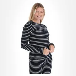 Odlo, Active Warm Originals Eco Thermohose Damen Dark Sapphire, Silver Blau, Grau -Icepeak Geschaft odlo active warm originals eco fb thermobroek dames dark sapphire 22odlox118v2 BI 04