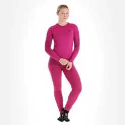 Odlo, Performance Warm Eco Thermoshirt Damen Festival Fuchsia Rosa, Schwarz