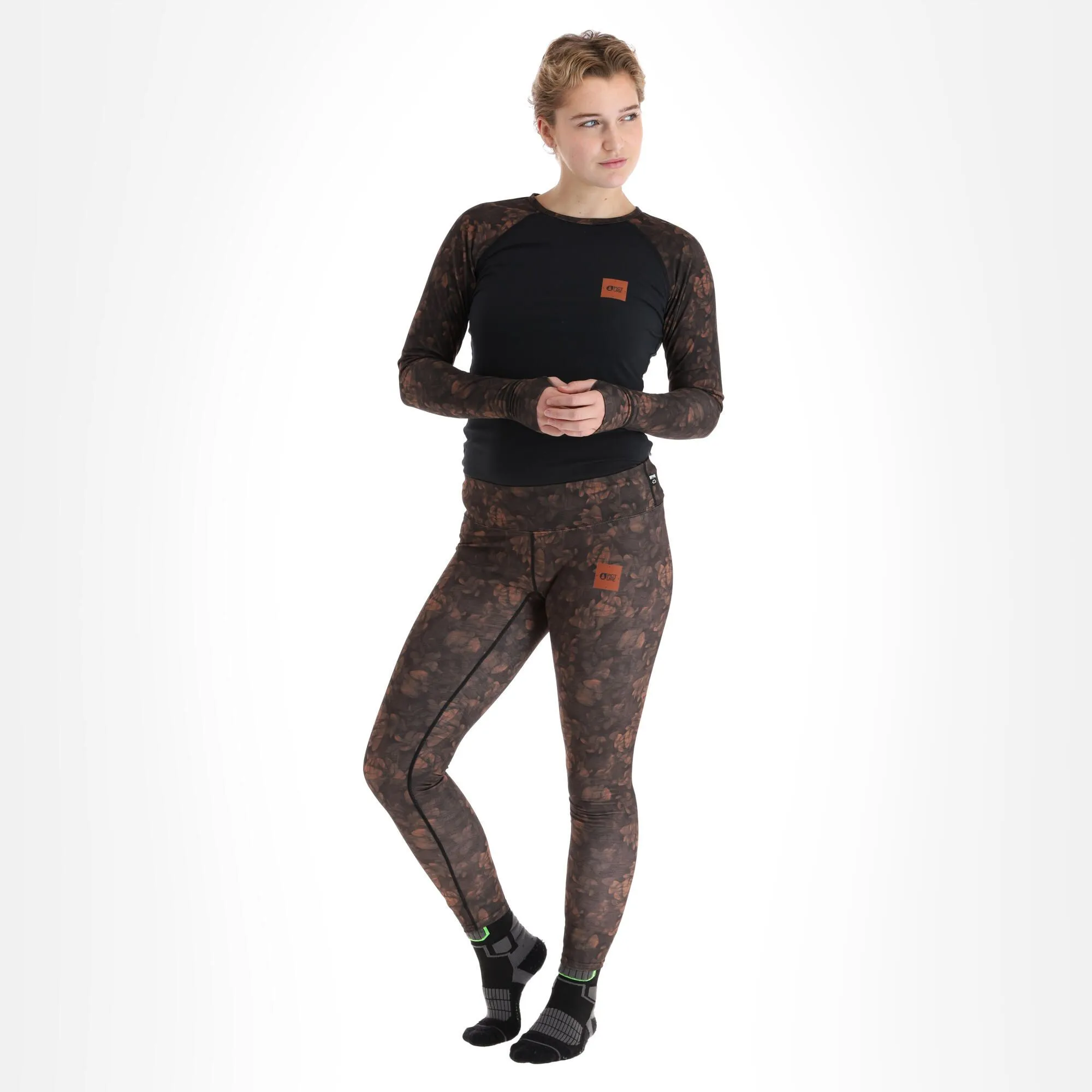 Picture, Xina Pt Thermohose Damen Iberis Print Braun 3 Picture, Xina Pt Thermohose Damen Iberis Print Braun