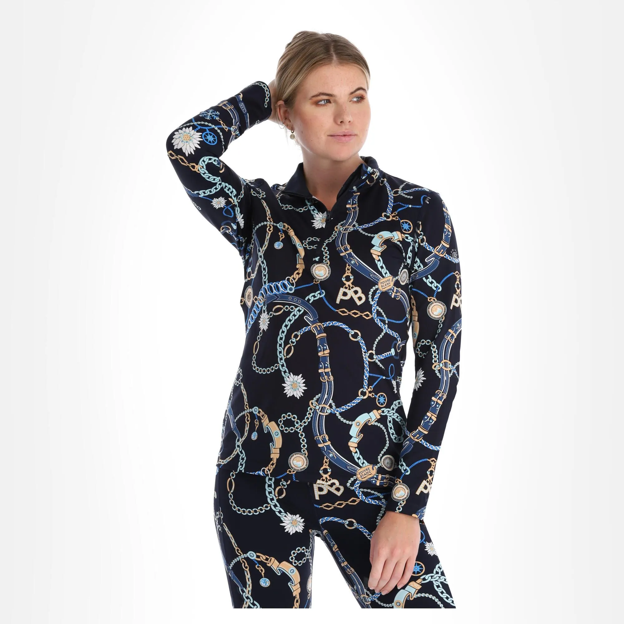 Poivre Blanc, Base Layer Shirt Thermoshirt Damen Jewelry Gothic Blau 4 Poivre Blanc, Base Layer Shirt Thermoshirt Damen Jewelry Gothic Blau – Bild 2