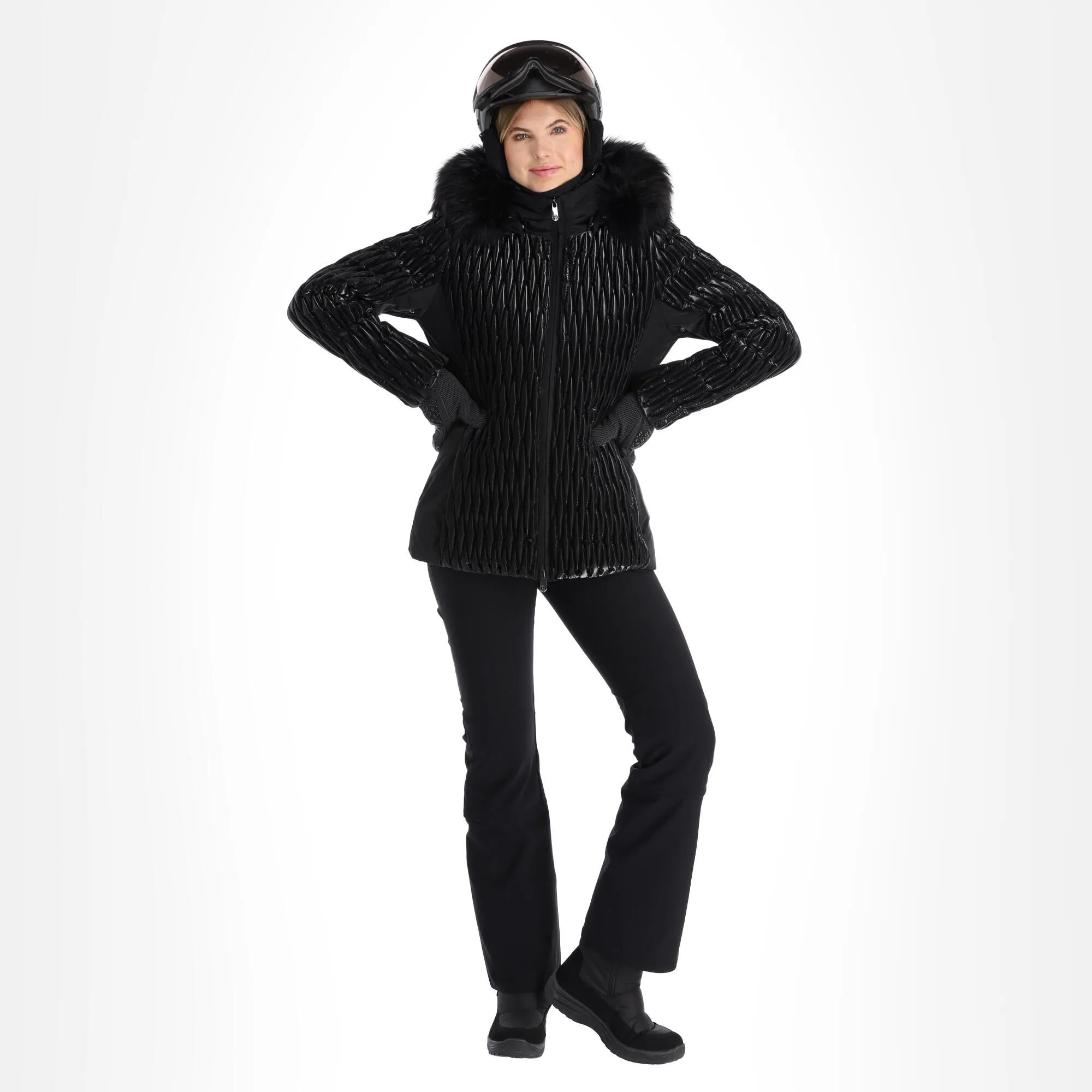 Poivre Blanc, Hybrid Ski Jacket Skijacke Damen Glow Schwarz 3 Poivre Blanc, Hybrid Ski Jacket Skijacke Damen Glow Schwarz