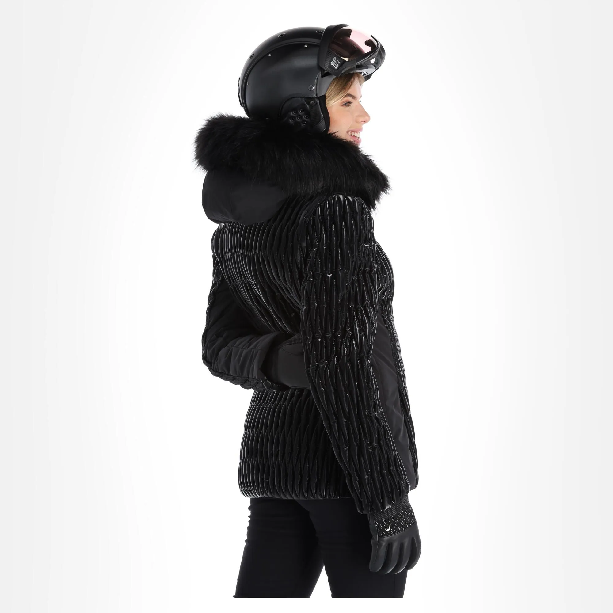 Poivre Blanc, Hybrid Ski Jacket Skijacke Damen Glow Schwarz 6 Poivre Blanc, Hybrid Ski Jacket Skijacke Damen Glow Schwarz – Bild 4