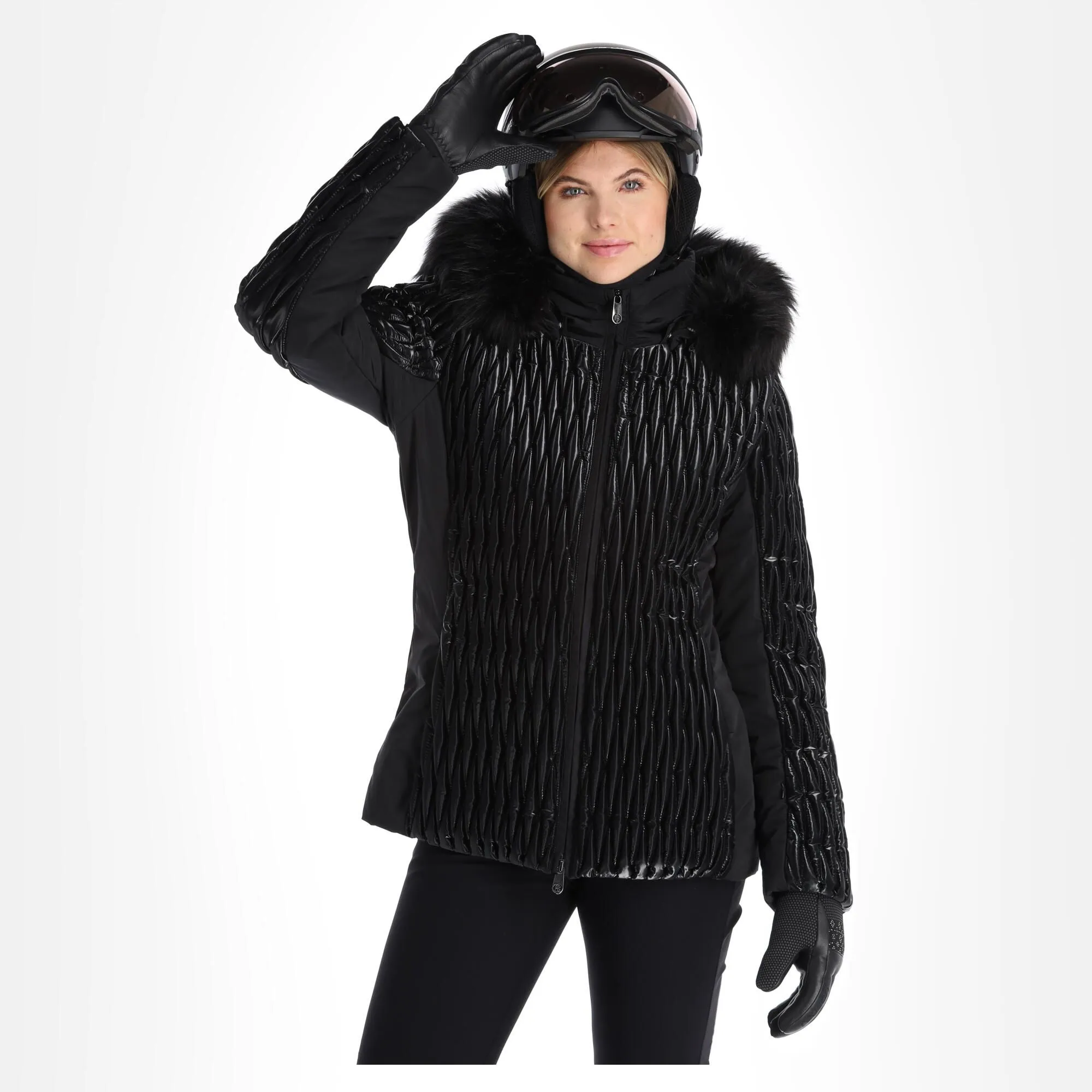 Poivre Blanc, Hybrid Ski Jacket Skijacke Damen Glow Schwarz 5 Poivre Blanc, Hybrid Ski Jacket Skijacke Damen Glow Schwarz – Bild 3