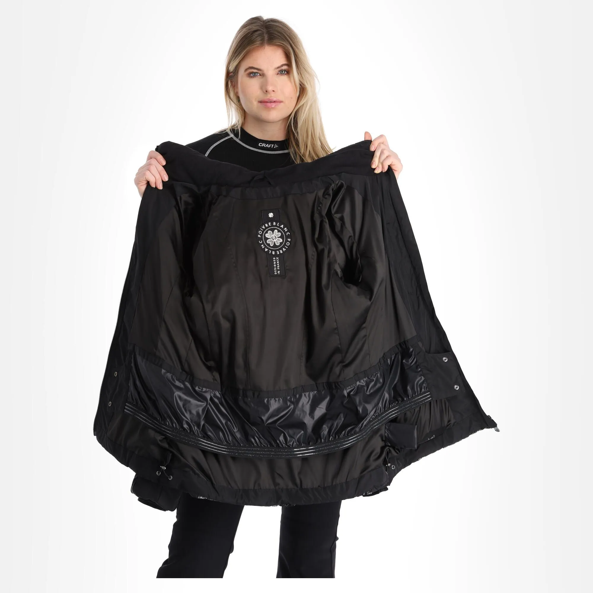 Poivre Blanc, Hybrid Ski Jacket Skijacke Damen Glow Schwarz 8 Poivre Blanc, Hybrid Ski Jacket Skijacke Damen Glow Schwarz – Bild 6