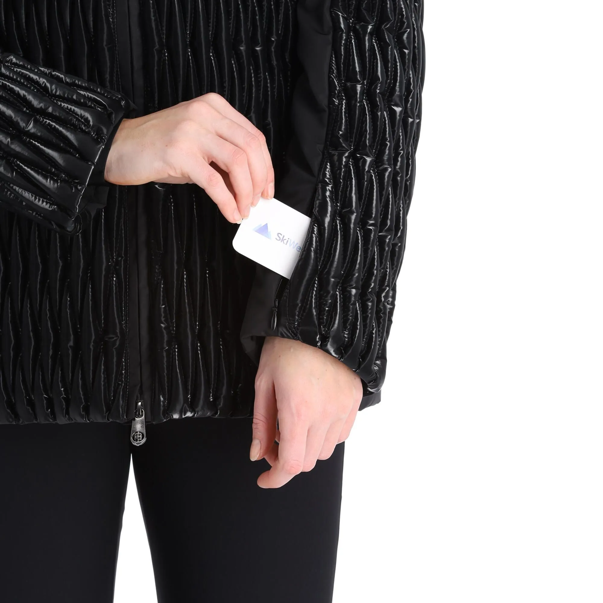 Poivre Blanc, Hybrid Ski Jacket Skijacke Damen Glow Schwarz 12 Poivre Blanc, Hybrid Ski Jacket Skijacke Damen Glow Schwarz – Bild 10
