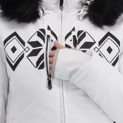 Poivre Blanc, Stretch Ski Jacket Skijacke Damen Fancy Weiß -Icepeak Geschaft poivre blanc stretch ski jacket aa jas gevoerd dames fancy wit 22poivr102v2 BI 12