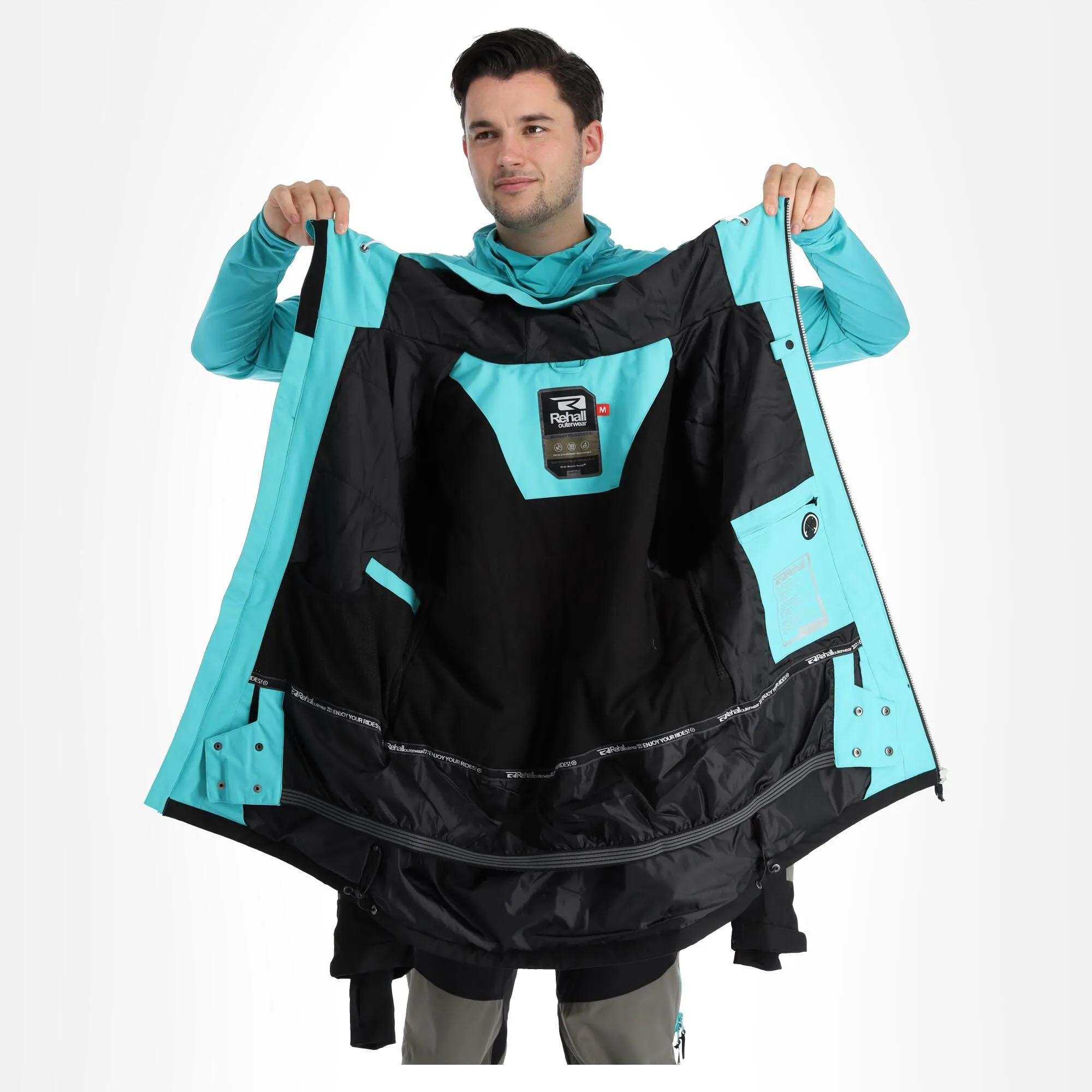 Rehall, Dragon-R Skijacke Herren Aqua Blau 8 Rehall, Dragon-R Skijacke Herren Aqua Blau – Bild 6