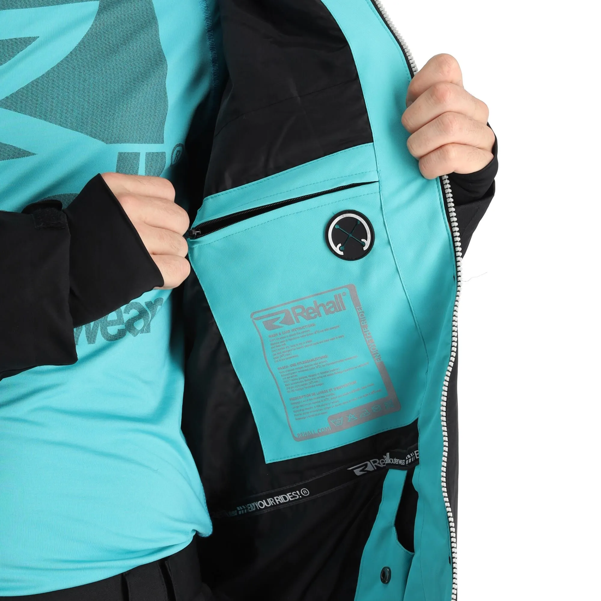 Rehall, Dragon-R Skijacke Herren Aqua Blau 14 Rehall, Dragon-R Skijacke Herren Aqua Blau – Bild 12