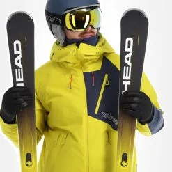 Rock Experience, Aiguille Skijacke Herren Citronelle Blue Nights Gelb -Icepeak Geschaft rock experience aiguille aa jas gevoerd heren citronelle blue 22rocke103v2 BI 05