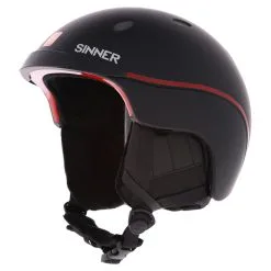 Sinner, Titan Skihelm Unisex Matte Rot, Schwarz