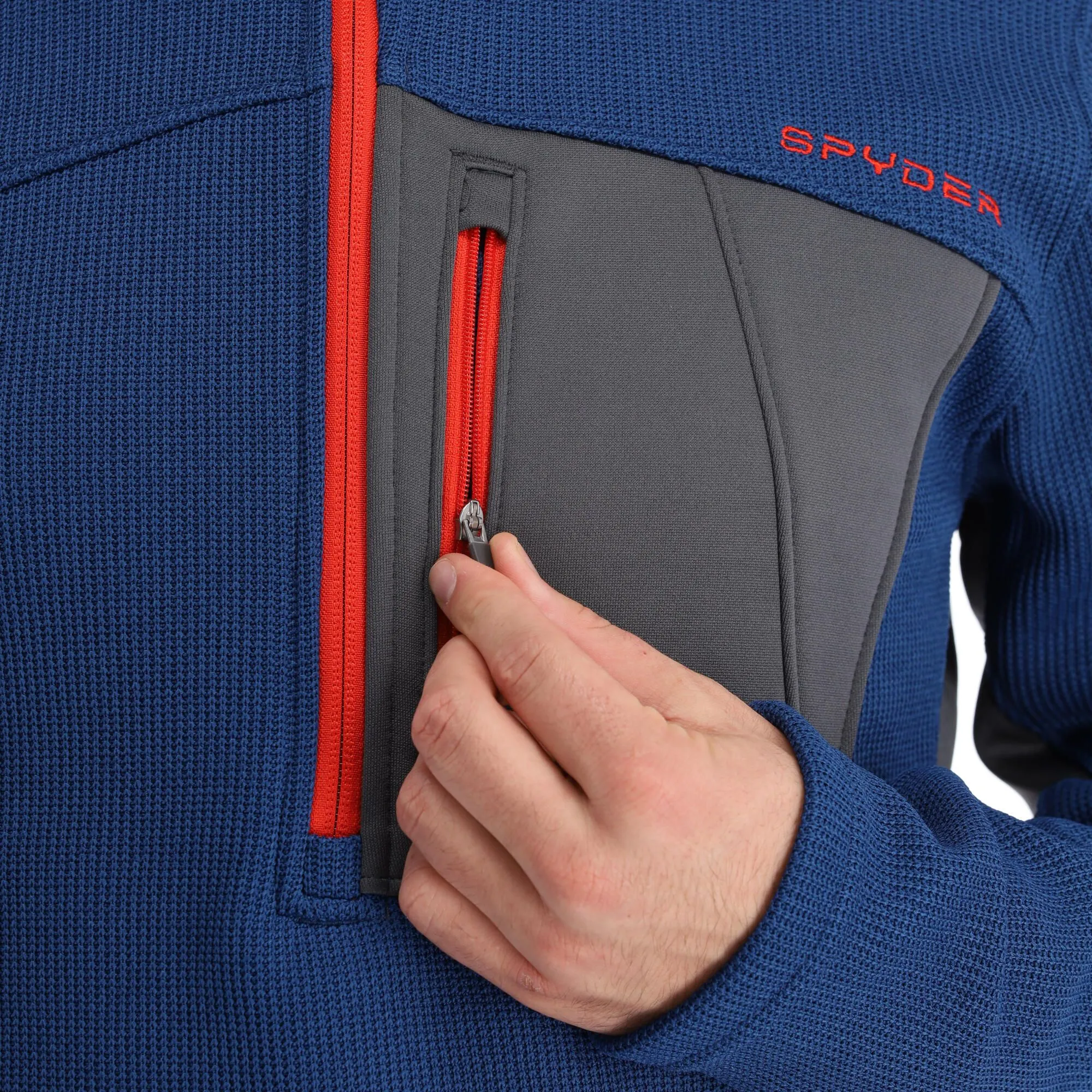 Spyder, Bandit Half Zip Pullover Herren Abyss Blau 8 Spyder, Bandit Half Zip Pullover Herren Abyss Blau – Bild 6