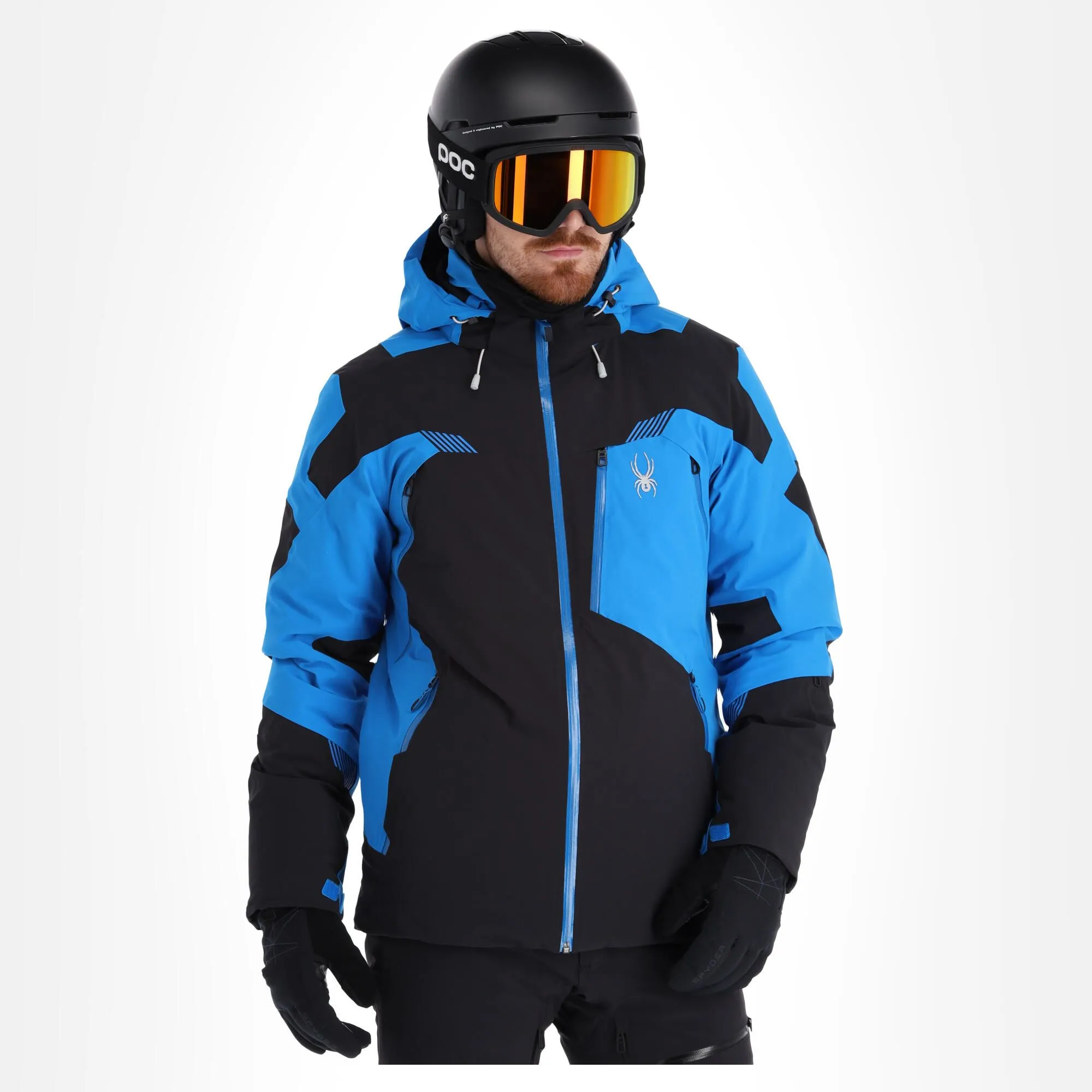 Spyder, Leader Skijacke Herren Blau, Schwarz 4 Spyder, Leader Skijacke Herren Blau, Schwarz – Bild 2