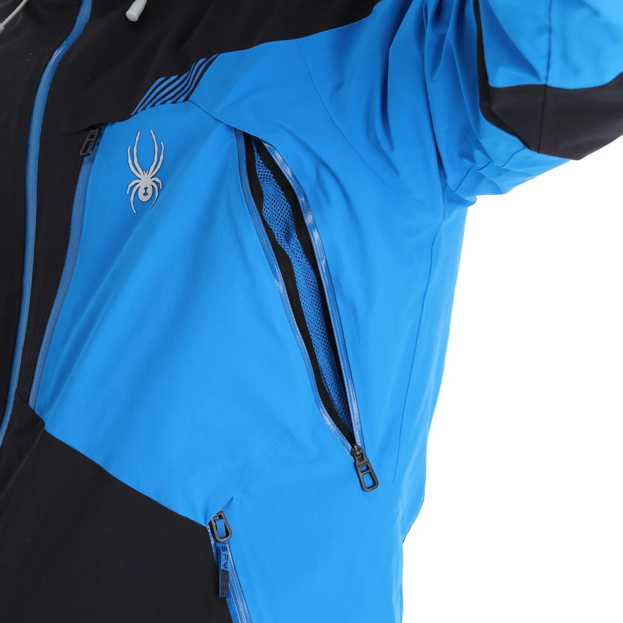 Spyder, Leader Skijacke Herren Blau, Schwarz 14 Spyder, Leader Skijacke Herren Blau, Schwarz – Bild 12